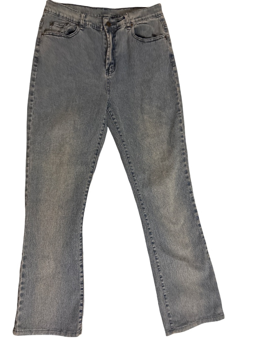 DG2 by Diane Gilman Faded Gray Straight-Leg Jeans